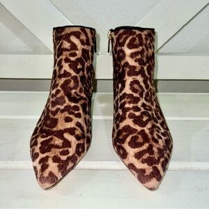 Comfortview Meredith Bootie Leopard Print Kitten Heel 8.5